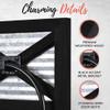Autumn Alley Farmhouse Decor Hand Towel Ring for Bathroom - Rustic Hand Towel Holder - Rustic Towel Rack Ring Holder, Wall Mounted, Bathroom Decor Towels Mix of Wood, Galvanized Metal, Black Wood view 3