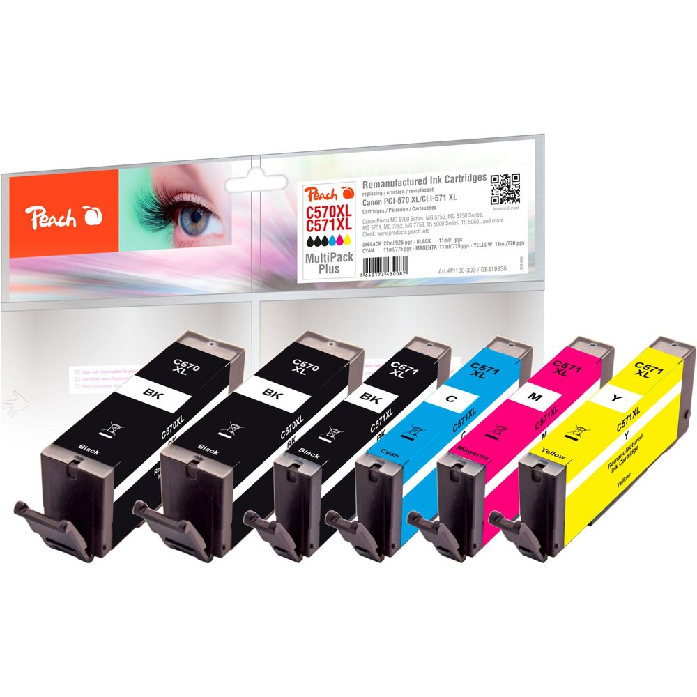 Peach Tinte komp PGI-570XL/CLI-571XL MPP PI100-303