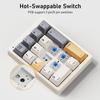 Kisnt KN17 Wired Mechanical Number Pad- 17 Keys Hot Swappable Numpad with White Backlight& PBT Keycaps for Laptop PC Compact Keyboards(Retro Beige, Blue Switch) view 2