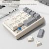 Kisnt KN17 Wired Mechanical Number Pad- 17 Keys Hot Swappable Numpad with White Backlight& PBT Keycaps for Laptop PC Compact Keyboards(Retro Beige, Blue Switch) view 4