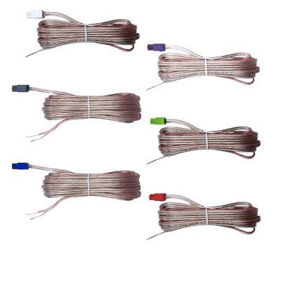 6X Pcs Speaker Cables Sound Wires Cords Red Gray Compatible with Samsung Home Cinema System