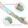 Dussdil Spring Flowers Butterfly Gardening Arm Sleeves Summer Rural Field Herb Farm UV Sun Protection Cooling Arm Sleeves for Garden Farm Women Men with Thumb Hole view 3