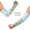 Dussdil Spring Flowers Butterfly Gardening Arm Sleeves Summer Rural Field Herb Farm UV Sun Protection Cooling Arm Sleeves for Garden Farm Women Men with Thumb Hole view 4