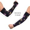 Dussdil Glowing Purple Butterflies Gardening Arm Sleeves Farm UV Sun Protection Cooling Arm Sleeves for Garden Farm Women Men with Thumb Hole view 4