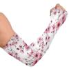 Dussdil Spring Cherry Blooming Branches Gardening Arm Sleeves Pink Sakura Floral Farm UV Sun Protection Cooling Arm Sleeves for Garden Farm Women Men with Thumb Hole view 1