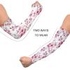 Dussdil Spring Cherry Blooming Branches Gardening Arm Sleeves Pink Sakura Floral Farm UV Sun Protection Cooling Arm Sleeves for Garden Farm Women Men with Thumb Hole view 4