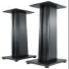 Rockville SS36B Pair Premium 36" Home Speaker Stands, 100Lbs Capacity, Black Wood Grain, Dual Top Platforms, Brass and Rubber Spikes, Isolation Pads, for Bookshelf and Surround Sound Speakers view 1