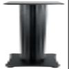 Rockville SS36B Pair Premium 36" Home Speaker Stands, 100Lbs Capacity, Black Wood Grain, Dual Top Platforms, Brass and Rubber Spikes, Isolation Pads, for Bookshelf and Surround Sound Speakers view 2
