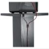 Rockville SS36B Pair Premium 36" Home Speaker Stands, 100Lbs Capacity, Black Wood Grain, Dual Top Platforms, Brass and Rubber Spikes, Isolation Pads, for Bookshelf and Surround Sound Speakers view 3