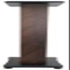 Rockville SS36D Pair 36" Home Speaker Stands, 100Lb Capacity, Fixed Height, Cable Management, Wide Stable Base, Premium Dark Wood Grain, for Home Theater and Hi-Fi Audio view 3