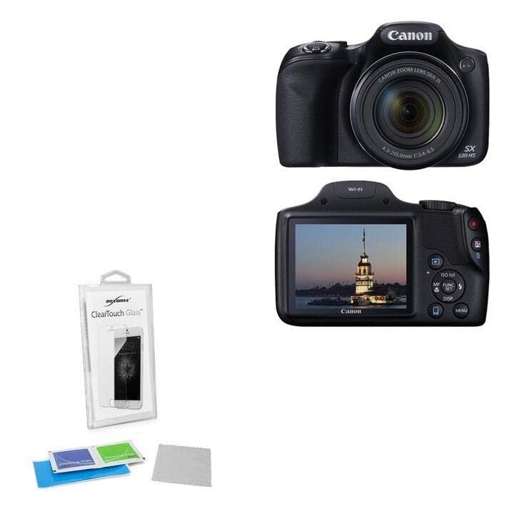BoxWave Screen Protector Compatible with Canon Powershot SX530 - ClearTouch Glass, 9H Tempered Glass Screen Protection