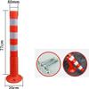 AAPIE Parking Barriers with Silver Reflective Strips Driveway Security Post Parking Security Barrier Post for Stadiums Hotels view 2
