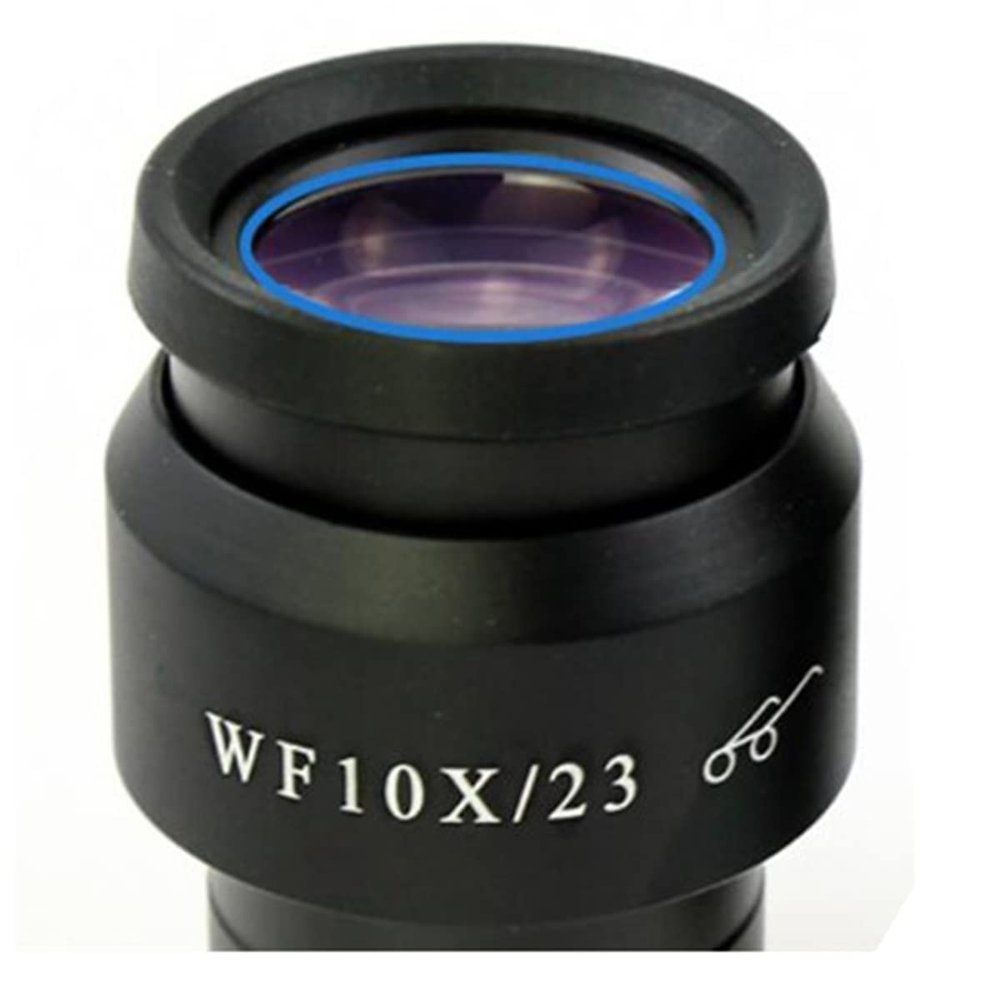 RADHAX Microscope Kit WF10X 22MM 23mm 24mm Adjustable High Eyepoint Wide Angle Biological Microscope Eyepiece Lens 23.2mm Microscope Lens Adapters (Color : 1pc wf10x 23mm)