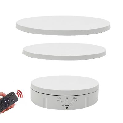 3 in 1 Automatic Turntable, 360 Degree Rotating Display Stand Product Display Rotating Platform for Photography Video Shooting Props Jewelry,White