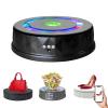 DOZPAL Electric Colorful Turntable for Photography, 23cm Rotating Display Stand Small Rotating Platform for Display, Jewelry, Watch, 3D Models and Collectibles,Black