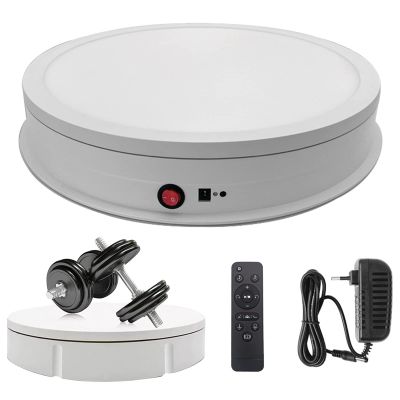 New Electric Rotating Turntable, 360 Degree Rotating Display Stand for Photography, Display Clothing, Bag, Shoes, Hat, Jewelry, 3-Color Lighting