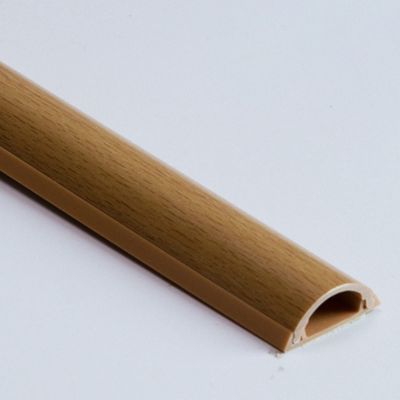 ZJKXJH Wire Protector Tubing, Wood-Effect Half Round Cable Hider Concealer Wall Floor, PVC Cord Cover Self Adhesive Waterproof, for Home Office, Long 100cm (Color : Style 1, Size : 13 Cable)