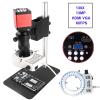 RADHAX Microscope Kit Digital Video Monocular Microscope Set 180X/130X C-Mount 13MP/38MP/48MP 4K HDMI USB Camera Microscope Lens Adapters (Color : 130X 13MP HDMI Set) view 2