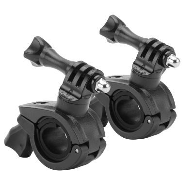 2 Pcs 360 Degree Rotation GoPro Bike Mount Handlebar Mounts Rotation Mounts for Gopro Hero 8 7 6 5 4 SJCAM Camera Accessories(Black)