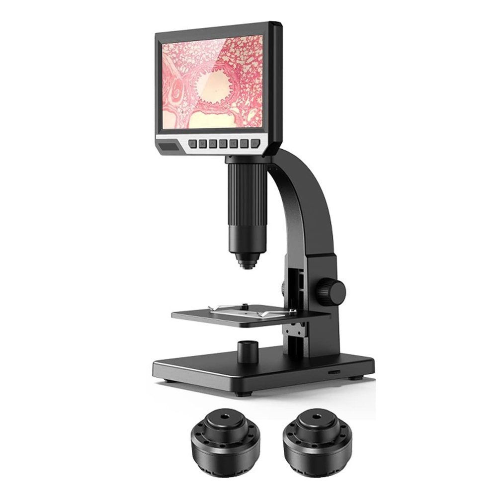 RADHAX Microscope Kit Electronic Microscope 5X-1200X Digital Microscope Camera with 10 LED Light Microscope Lens Adapters (Color : Inskam315)