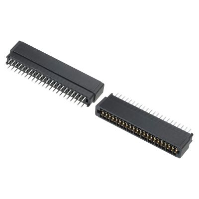 PATIKIL Card Edge Connector Black Socket Straight Connection 44 Pin 2.54mm Pitch for PCB Circuit Board, Game Console, Pack of 2
