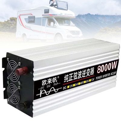 2000W/3000W/4000W/5000W / 6000W / 8000W Pure Sine Wave Power Inverter DC 12V/24V/48V/60V to 110V/220V AC Converter,Power Inverter with LED Display,for Truck RV Home,8000W-60vto220V
