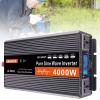 Power Inverter 1500W 3000W 4000W 5000W 6000w DC12 V24V 48V 60V to 220V AC Pure Sine Wave Converter with LED Display,Outdoor Emergency Power Supply,24V-4000W view 1