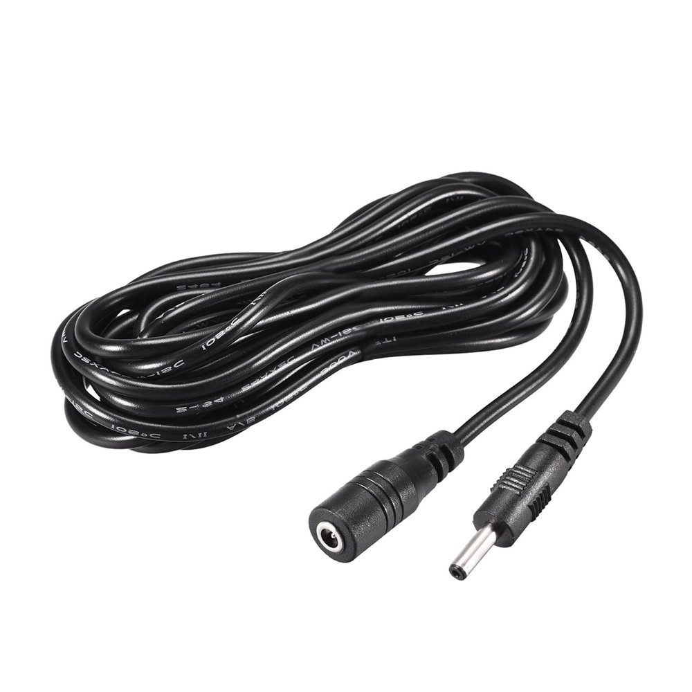 Rebower DC Wire Power Cable Converter (with Adapter), [for Monitor CCTV LED Strip Light] - 1.35mmx3.5mm /3Meter/ Black