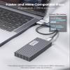 ORICO M.2 NVMe SSD Enclosure 40Gbps M.2 to USB-C Adapter for NVMe M-Key 4TB SSD 2280, Aluminum M2 External SSD Case, Compatible with Thunderbolt 3/4 USB3.2/3.1/3.0/Type C view 2