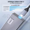 ORICO M.2 NVMe SSD Enclosure 40Gbps M.2 to USB-C Adapter for NVMe M-Key 4TB SSD 2280, Aluminum M2 External SSD Case, Compatible with Thunderbolt 3/4 USB3.2/3.1/3.0/Type C view 4