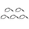Rebower DC Power Cable DC Power Cord Male Connectors DC Pigtail Adapter Barrel Jack Socket Wire [for CCTV DVR LED Strip Light] - 3.5mm x 1.35mm/1A/Black/5Pcs view 1