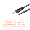 Rebower DC Power Cable DC Power Cord Male Connectors DC Pigtail Adapter Barrel Jack Socket Wire [for CCTV DVR LED Strip Light] - 3.5mm x 1.35mm/1A/Black/5Pcs view 2