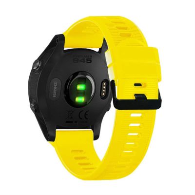 ADAARA Silicone Watch Band Strap for Garmin Forerunner 935 945 Smart Watch 22mm Replacement Wristband Wrist Strap (Color : Yellow, Size : 22mm)