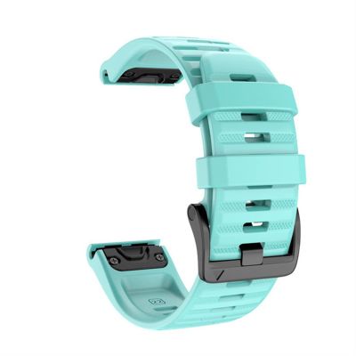 ADAARA Silicone Quick Release Watchband for Garmin Fenix 7X 7 7S Watch Easyfit Wrist Band Strap for Fenix 6 Pro Watch 26 22MM Strap (Color : Teal, Size : 22mm Fenix 6 5 5Plus)