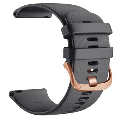 DFAMIN 18mm Replacement Silicone Straps Band for Garmin Vivoactive 4S Watchband Smart Watch Vivomove 3S Venu2S Bracelet Wristbands Belt (Color : Preto, Size : for Garmin Rey)