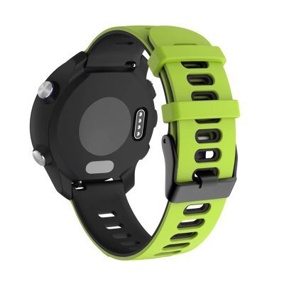 COOVS Silicone Watchband for Garmin Forerunner 245 245M 645 Watch Strap Wristband for Garmin Vivoactive 3 Watchband (Color : Green Black, Size : Forerunner 645)