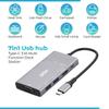 LETLEX Type-C USB C Docking Station - 8 in 1 Dock Station with USB 3.0/SD+TF Card & HDMI/VGA + Headphone Jack 3.5, 4K/30Hz HDMI, Ideal for Disk, Mouse, Keyboard, TV, Phone & More view 2