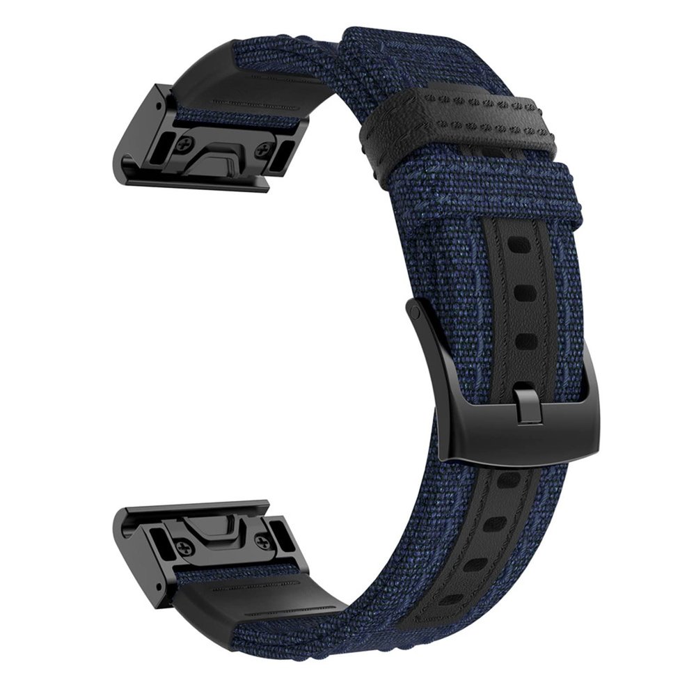 COOVS 26 22mm Canvas Band Watchband Strap for Garmin Fenix 5 5X Plus 6 6X 6S Pro 935 3HR Smart Bracelet Quick Easy Fit Wristband Strap (Color : Q, Size : 22mm Fenix 5 5Plus)
