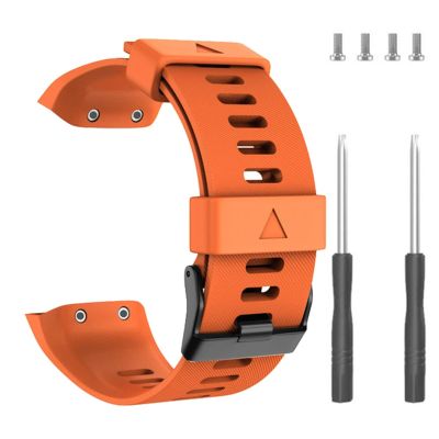 NEYENS Replacement Wristband Silicagel Soft Wrist Band Strap for Garmin Forerunner 35 Fashion Smart Watch WatchBand Bracelet (Color : Orange, Size : Forerunner 35)
