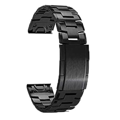 COOVS Newest Titanium Alloy Bracelet Watch Strap for Fenix 6X Wristband 22 26mm for Garmin Fenix 6 6X Pro 5 5XPlus 935 945 D2 Bracelet (Color : Preto, Size : 26mm Fenix 6X 6XPro)