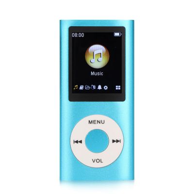 MP3 Player, Portable Lossless Sound Slim MP3 Music Player with Earphone, 1.8 Inch LCD Screen Digital Music Player, Support Up to 64GB (Blue)