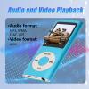 MP3 Player, Portable Lossless Sound Slim MP3 Music Player with Earphone, 1.8 Inch LCD Screen Digital Music Player, Support Up to 64GB (Blue) view 2