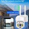 Jectse Security Camera Outdoor, 5G Dual Band 360 View Camera Outdoor Security Cameras with Motion Detection, Alarm, 2 Way Talk view 4