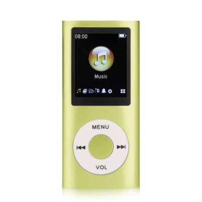 MP3 Player, Portable Lossless Sound Slim MP3 Music Player with Earphone, 1.8 Inch LCD Screen Digital Music Player, Memory Card Not Included (Green)