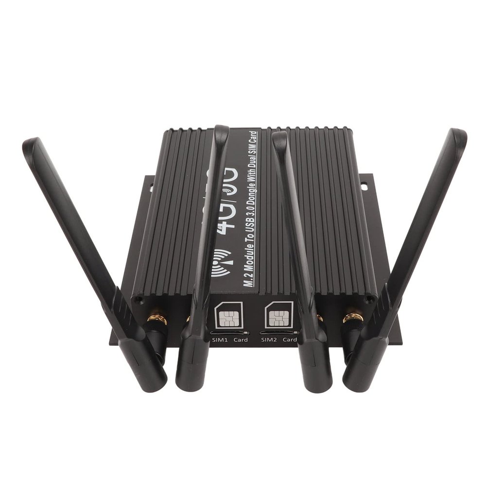 NGFF M.2 4G 5G Module to USB3.0 Adapter, USB Adapter, with Cooling Fan SIM Card Slot High Gain Antenna Auxiliary Power Supply