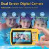 Digital Camera, 10ft Underwater Cameras Full HD 4K 56MP Video Recorder Selfie Dual Screens with 18X Digital Zoom, Flashlight, for Snorkeling, Surfing, Swimming view 2