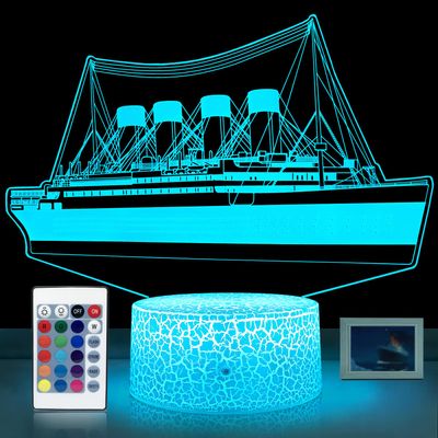 YAOMYLT Titanic Night Light for Kids Led Lights for Bedroom with Remote & Touch Control 16 Colors Changing Bedside Decor Girls& Boys Gifts Ideas