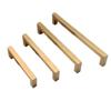 HWASH Cabinet Handle, 50-268mm Square Furniture Door Knob and Knob Dresser Handle Gold Brass Kitchen Cabinet Handle (Color : 172mm) view 1