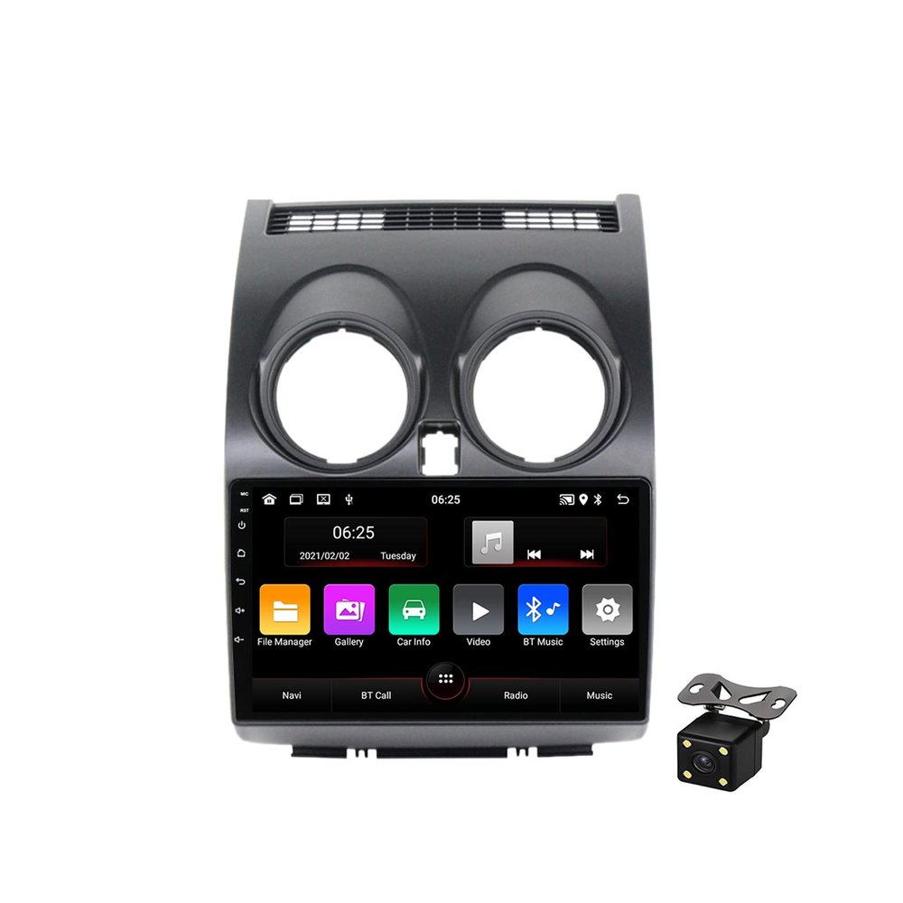 Fructar Car Stereo Multimedia MP5 Player for Nissan Qashqai J10 2006-2013 with Backup Camera FM Car Radio Support 4G/WiFi/Bluetooth/GPS Navigation/Steering Wheel Control/USB/Carplay,M100s 1g+16g