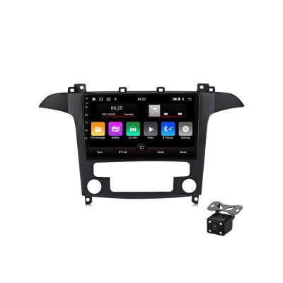 Fructar Double Din Car Stereo with Bluetooth in-Dash 9 Inch Touchscreen Car Radio for Ford S-MAX 2006-2015 with Backup Camera Support Carplay/DSP/4G/WIFI/SWC/FM,M100s 1g+16g